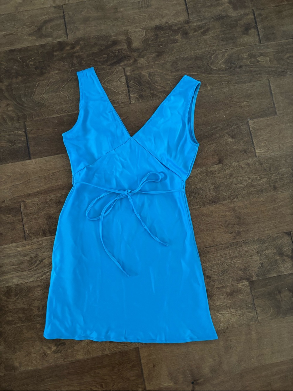 Bright Blue V-Neck Slip Dress - PEPPERMAYO - Picture 2 of 3